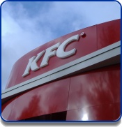 LArge KFC sign on the new drive thru